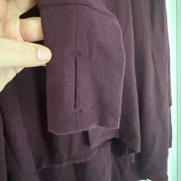 ATHLETA SPICED CABERNET POCKETS NIRVANA PRANAYAMA RESTORE WRAP CARDIGAN XXS - Picture 5 of 9